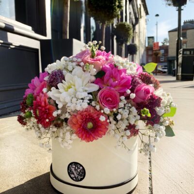 Dahlias touches hatbox