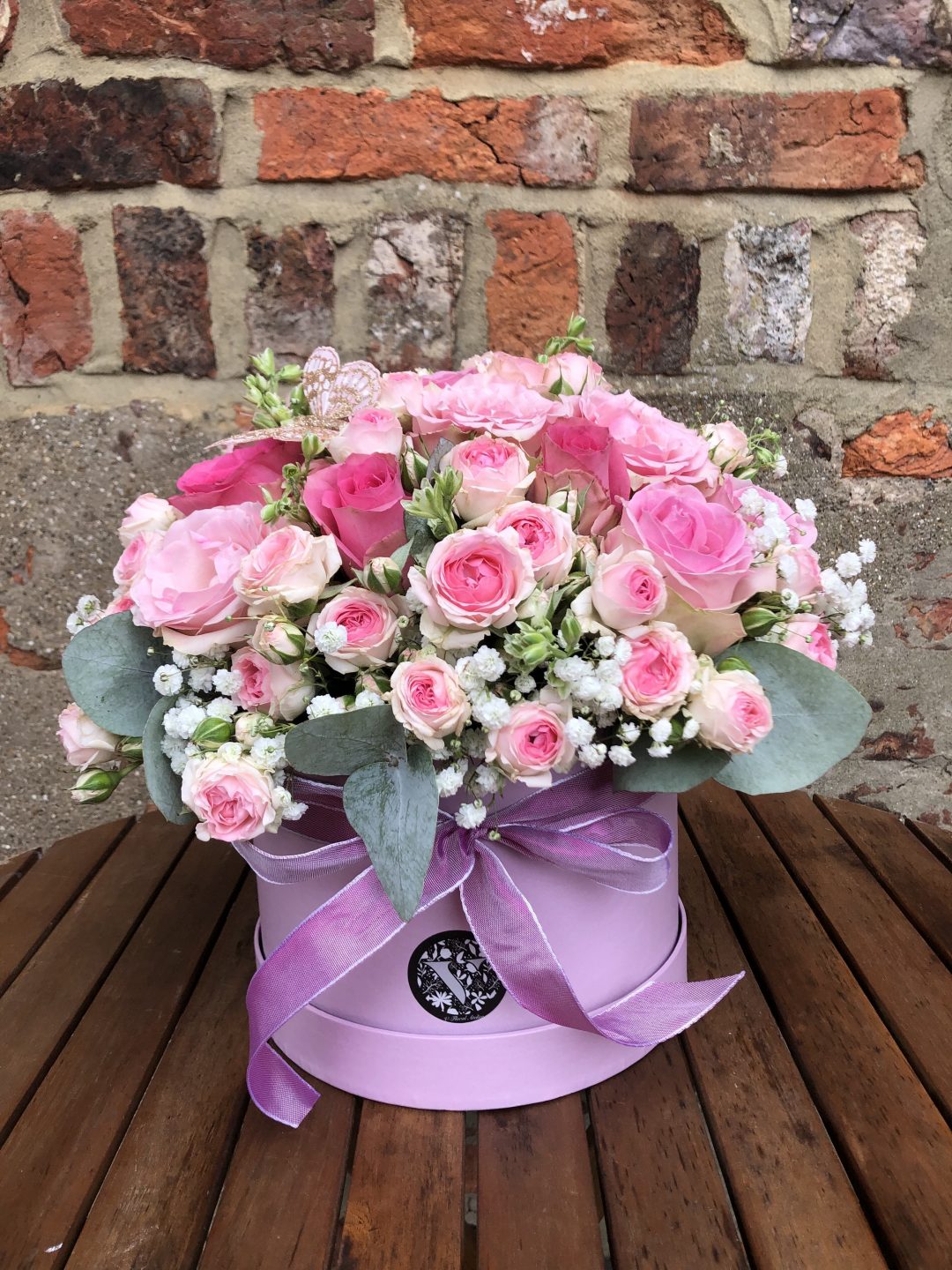 Luxury pink hatbox