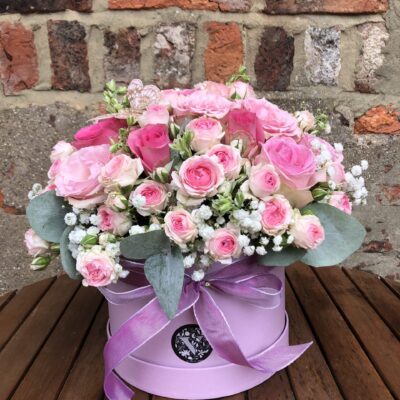 Luxury pink hatbox