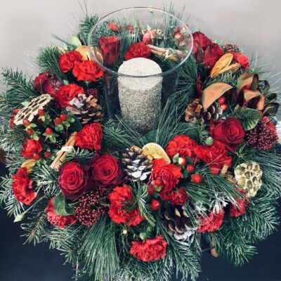 Red Christmas Centrepiece