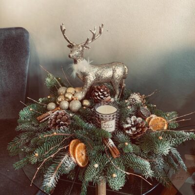 Table Decoration with Reindeer