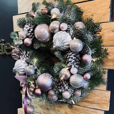 Pink Christmas Wreath