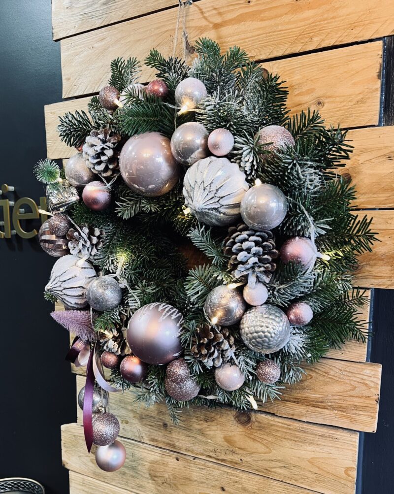 Pink Christmas Wreath