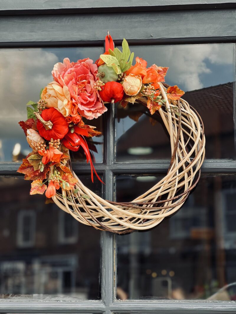 One Side Autumn Door Wreath